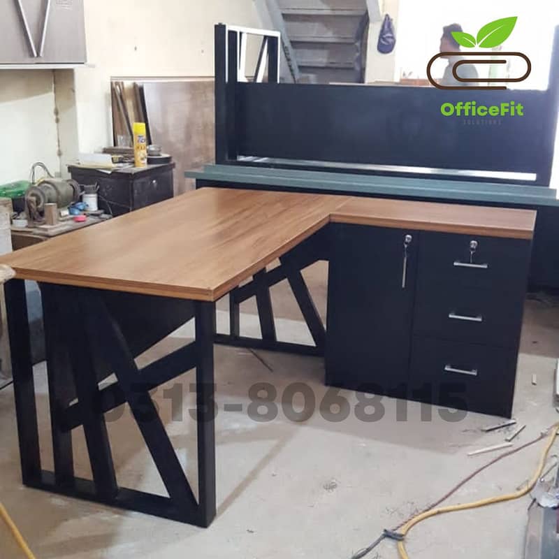 K Shape Office tables | Executive Table | Computer Table | Work Table 18