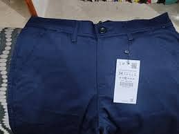 ZARA original MEN pants navy blue waist 34-35 3