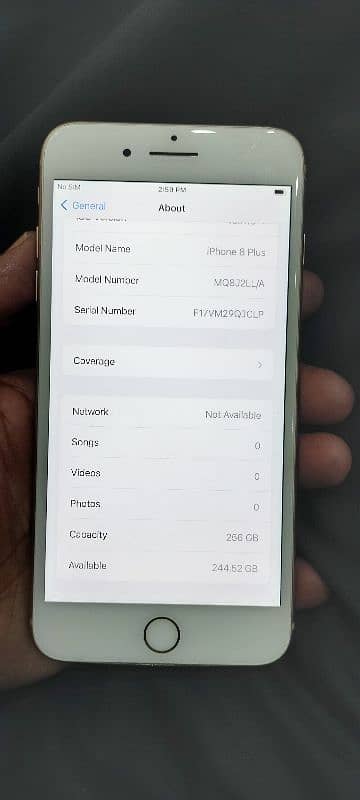 iphone 8 plus pta approved 256Gb 03000242699 03156062963 3