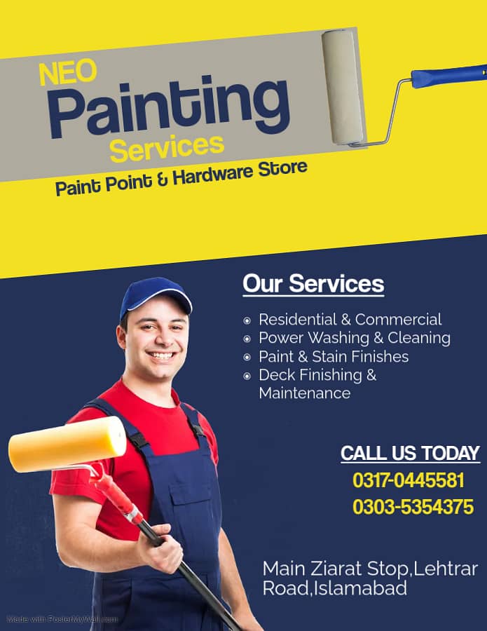 Professional House Paint & Repaint Services in Islamabad - Painter 0