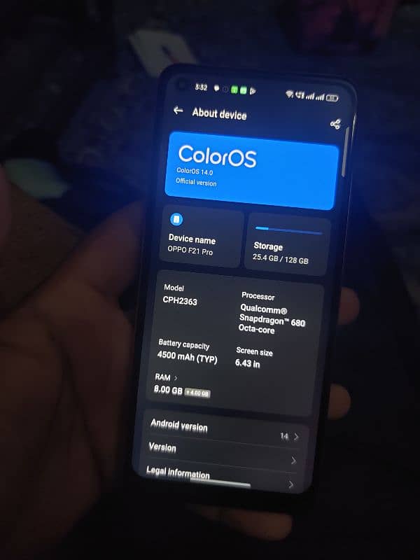 oppo f 21 pro 10 by 10 condition ha 8