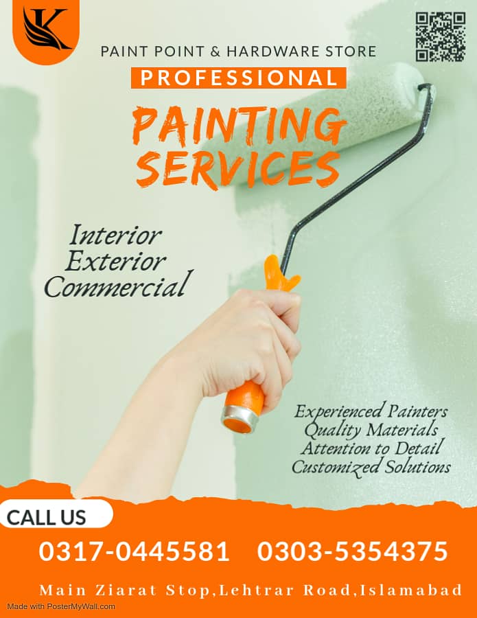 Painting Services Available/Painter/Paint work/Painter in Rawalpindi 0