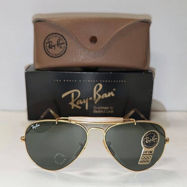 Ray Ban Bausch and Lomb USA Sunglasses, Gold Plated, Vintage 0