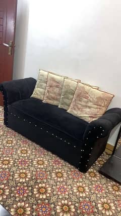 dewan in black colour soft seating comfort fix price