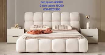 luxury bed/single bed/Queen Bed set/side tables/bed dressing table