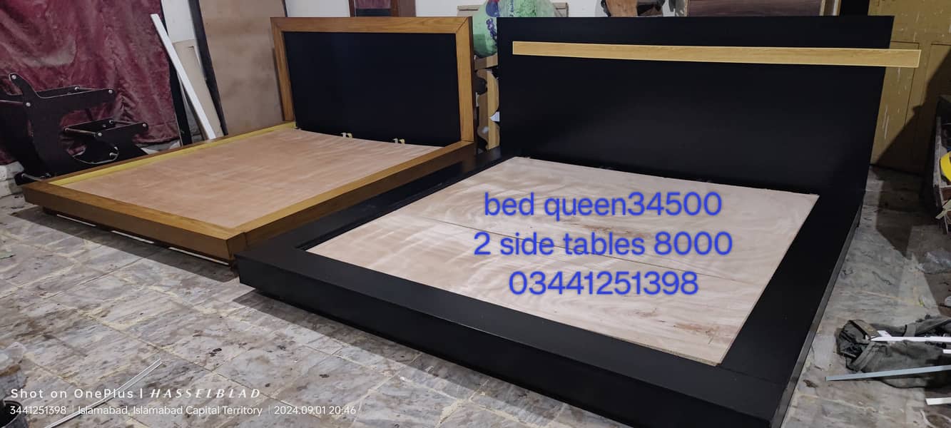 double bed/single bed/Queen Bed set/side tables/bed dressing table 17