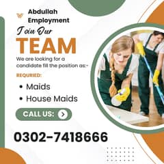 need female maids / House Maid