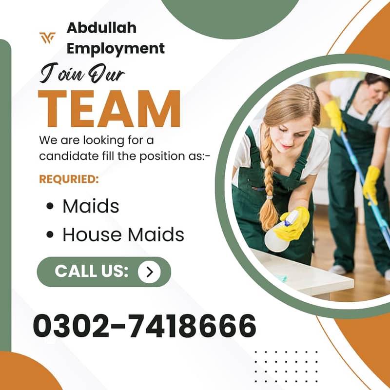 need female maids / House Maid 0