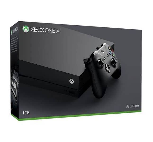 XBOX ONE X 1 TB SLIGHTLY USED WITH BOX 0