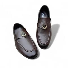 Men's Brown Synthetic Leather Dress Shoes