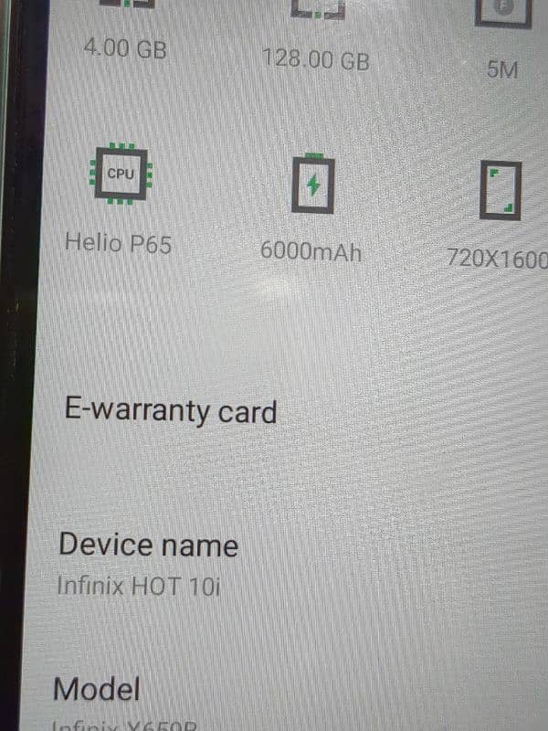 Infinix k  HOT 10i hai  4/128 hai 1