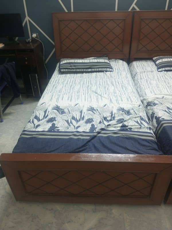 2 Single Beds with Mattress included 1