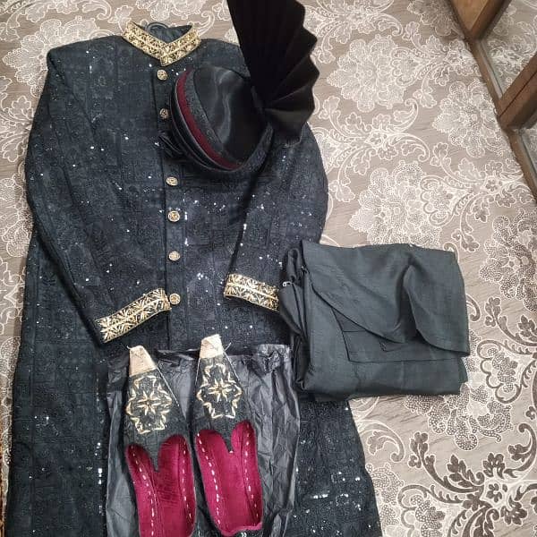 Beautiful Black Sherwani 3