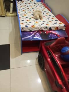 kids bed spiderman car shape