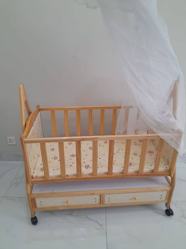 wooden baby Cot 6