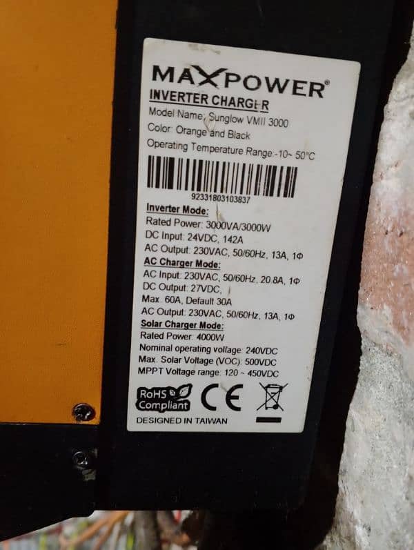 max power 3kilo watt 3