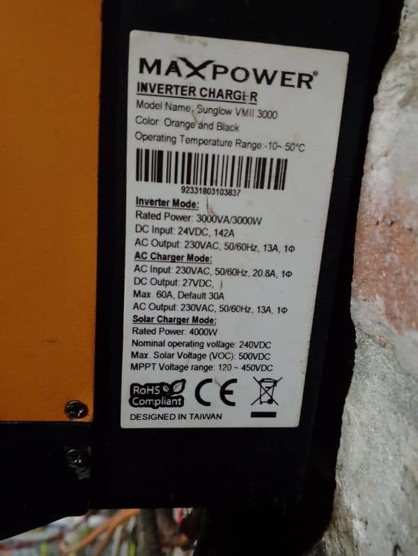 max power 3kilo watt 6