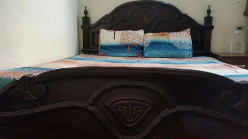 Wooden bed with matress 1