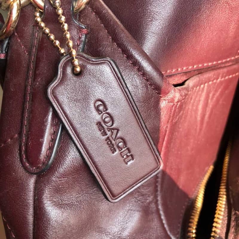 Burgundy Coach Hobo Shoulder Bag 3