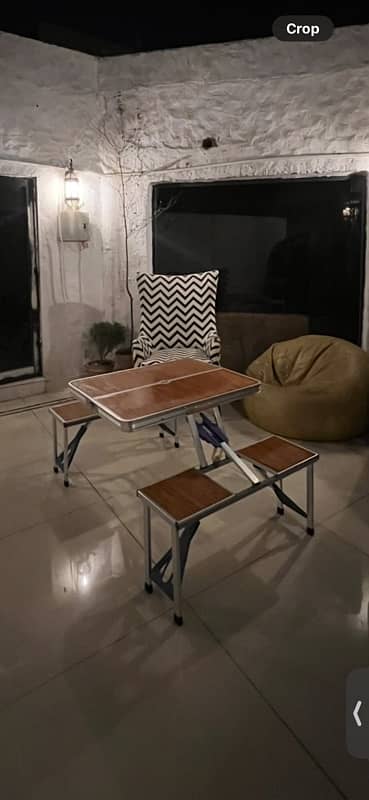 Folded table for garden or terrace 1