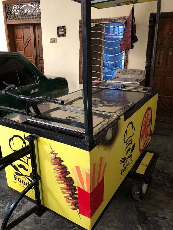 Bicycle Food Cart with 2 containers for frying and storage 0