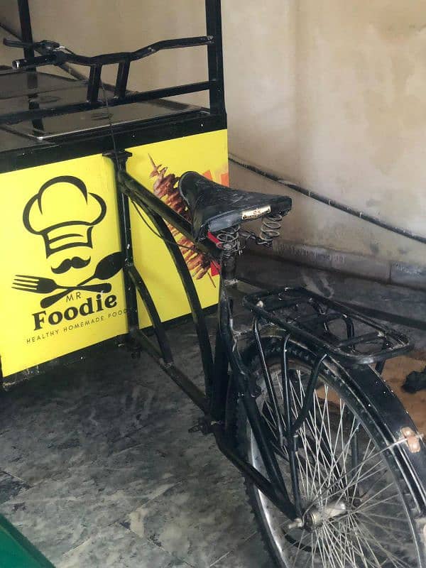 Bicycle Food Cart with 2 containers for frying and storage 8