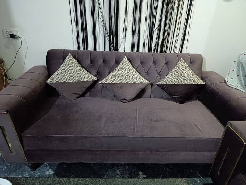 Brand new Sofa 6 seat made in jackart cloth with cushions 4