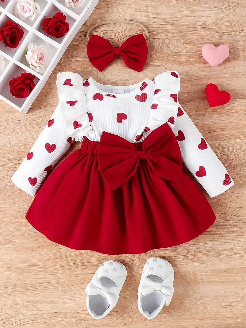 Girls' Elegant Floral Embroidered Puff Sleeve Tutu Dress 0