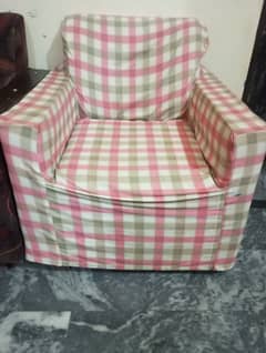 Sofa set With Pink Cover