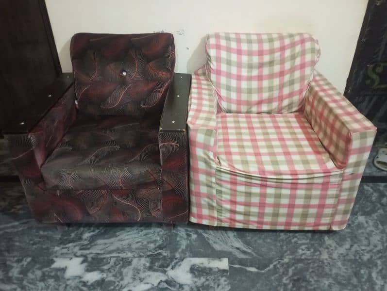 Sofa set With Pink Cover 1