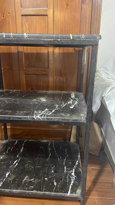 3 shelves iron stand with marble top 6