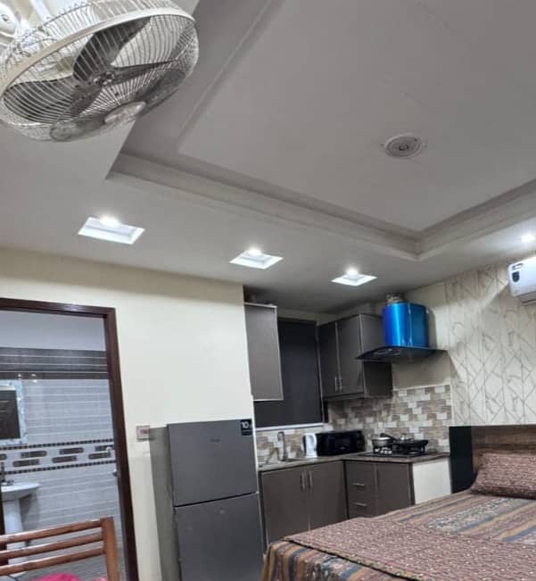 Studio Fully Furnished Flat Available For Rent In Sector E Quaid Black Bahria Town Lahore 3