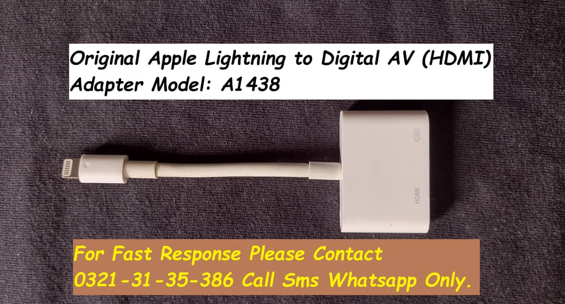 original apple lightning to hdmi adapter for iphone &  ipad 0