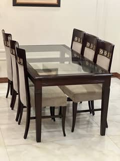 6 seater dining table in solid sheesham wood