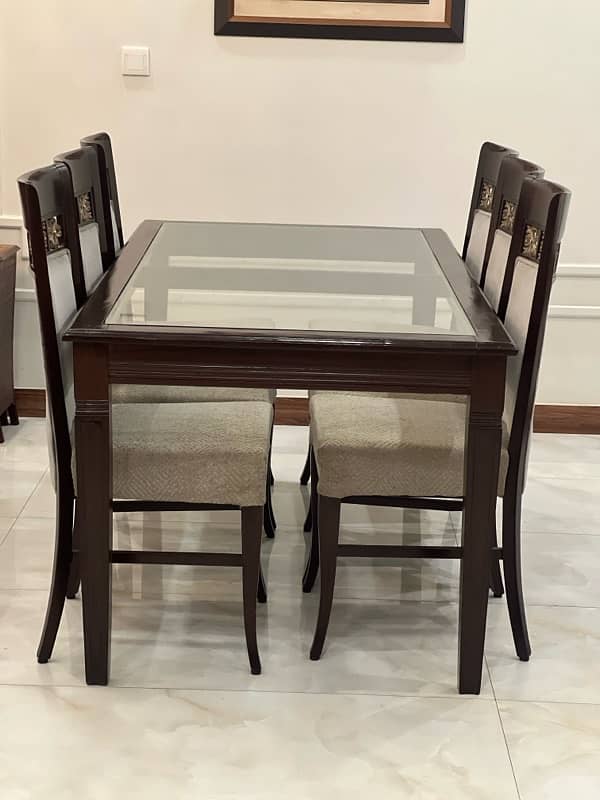 6 seater dining table in solid sheesham wood 2