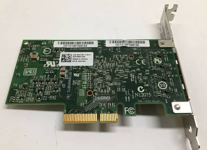 Dell Broadcom 1Gb Dual Gigabit Ethernet Server Network Adapter Card 1