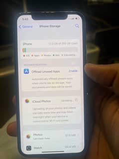 iphone X PTA approved 256 GB white colour