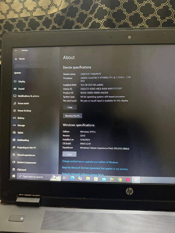 Laptop Corei7 4th generation Best condition 7