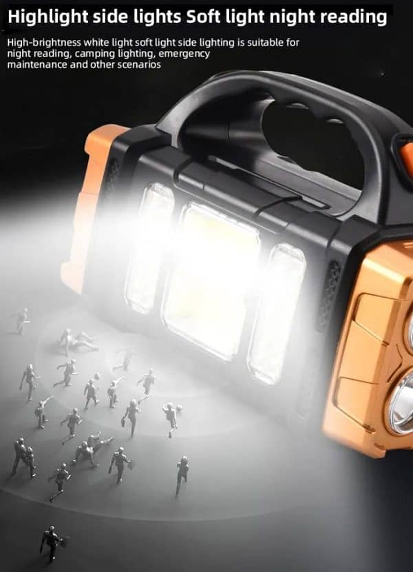 Hb-2678 Solar Led Flashlight Portable 2