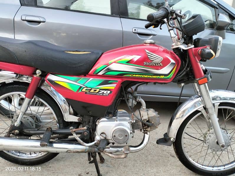 Honda CD 70 2022 last 9 month totally genuine condition Karachi number 13