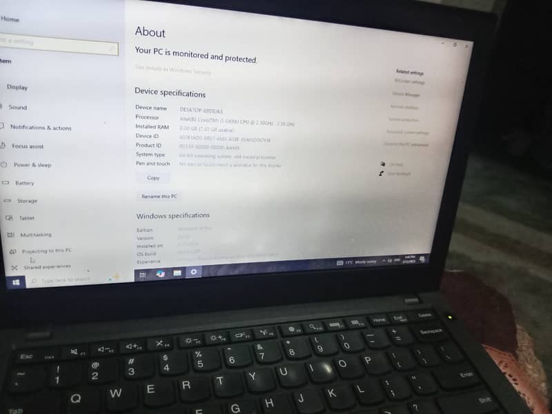 Lenovo Laptop x260 dual betray i3 6th generation 7