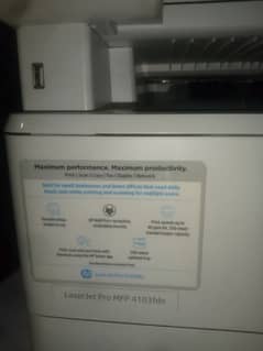 Hp Printer Laser jet pro MFP4103fdn