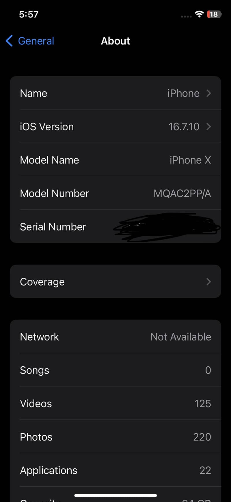 Apple iPhone X jv 64gb 7