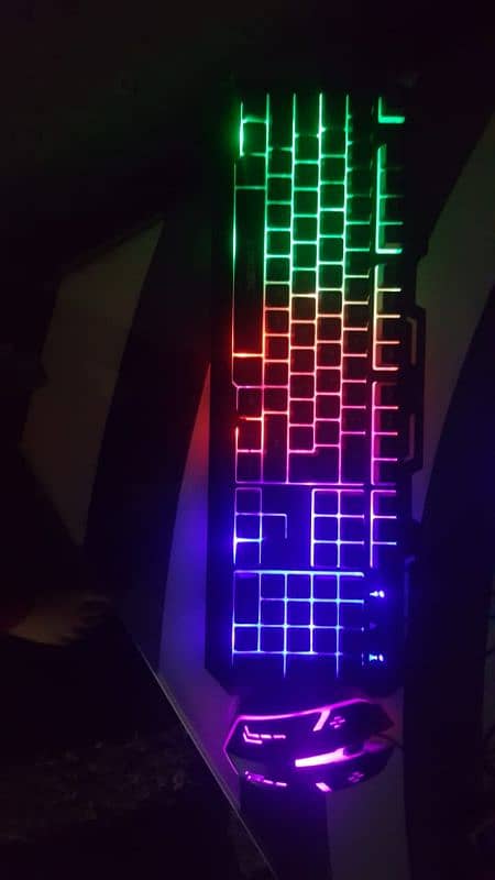 rgb gaming keyboard and rgb mouse for sell 0