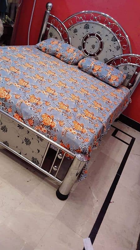 Steel Bed With Mattress 6×6.5  03147186406 1