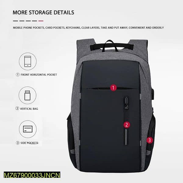 17 inches Unisex Backpack 1