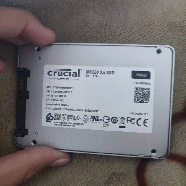 CRUCIAL MX500 2TB SSD 1