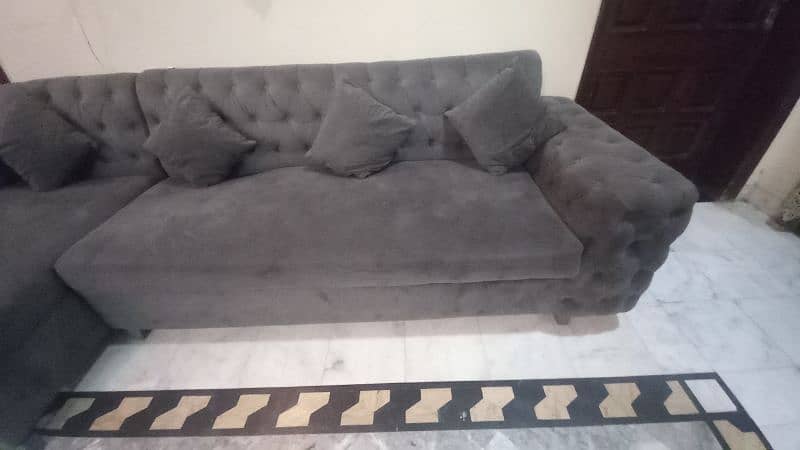 L shape 7seater sofas malai velvet master molly foam 9.9/10 condition 2