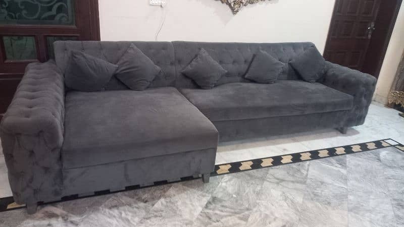 L shape 7seater sofas malai velvet master molly foam 9.9/10 condition 4