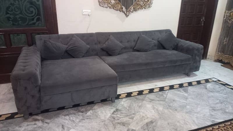 L shape 7seater sofas malai velvet master molly foam 9.9/10 condition 5